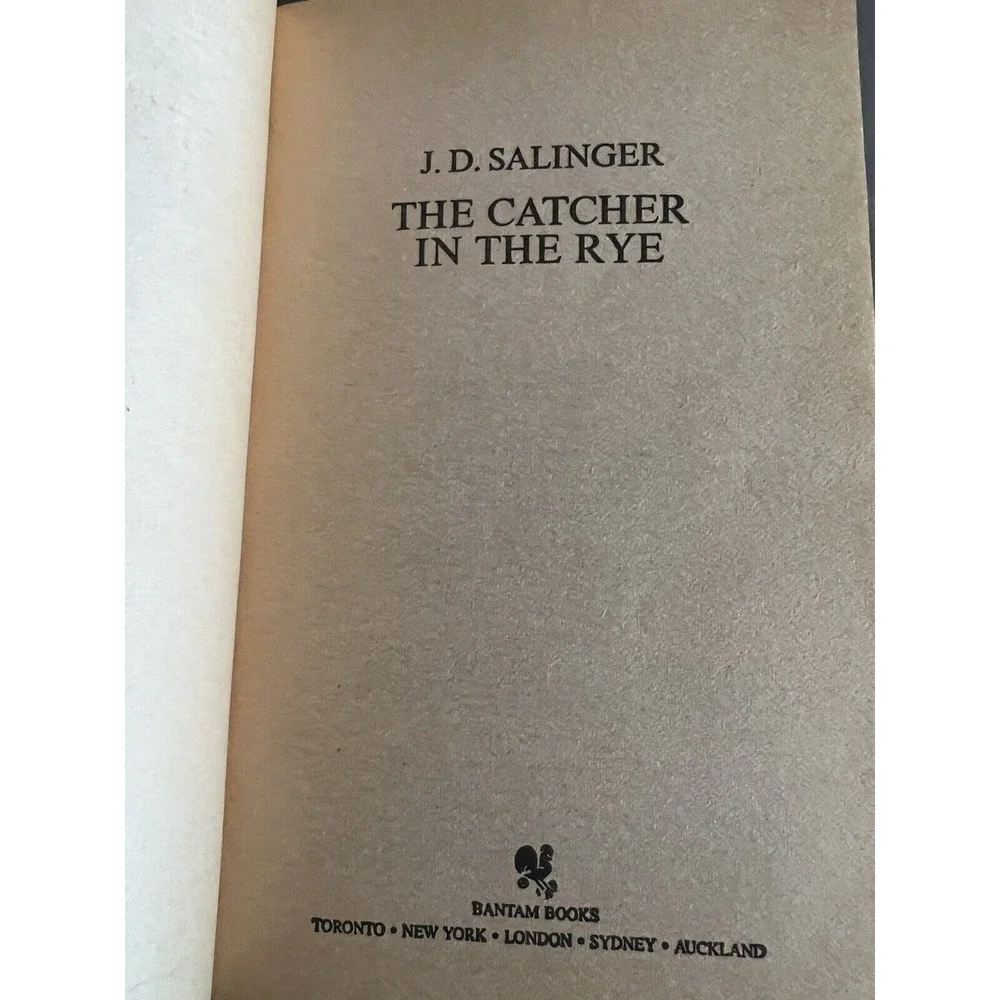 The Catcher in the Rye J.D. Salinger Bantam Paperback Red Cover ISBN 0553250256